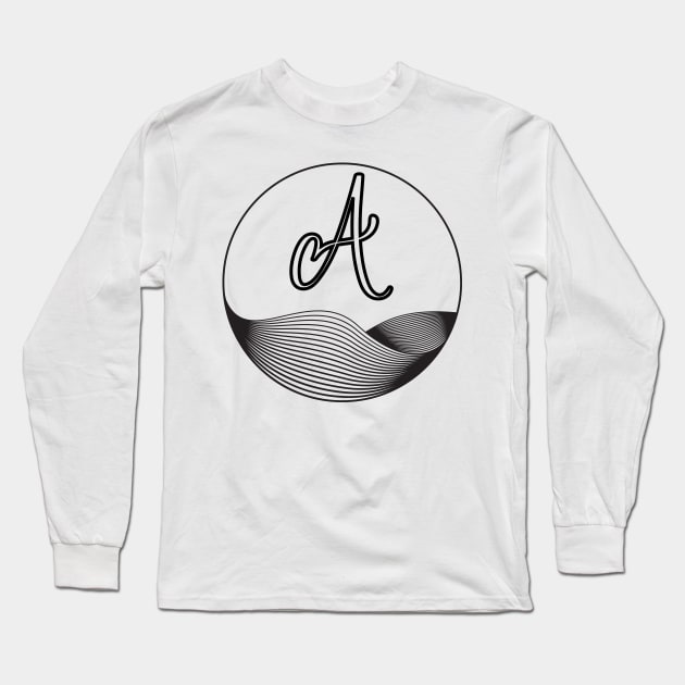 Initial Name A Long Sleeve T-Shirt by Ziell